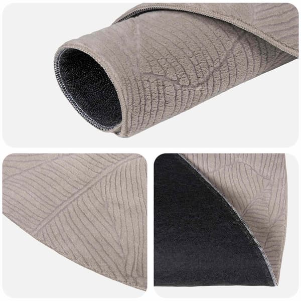Matta IZA Beige Ø 160 cm 100% Polyester Kort lugg