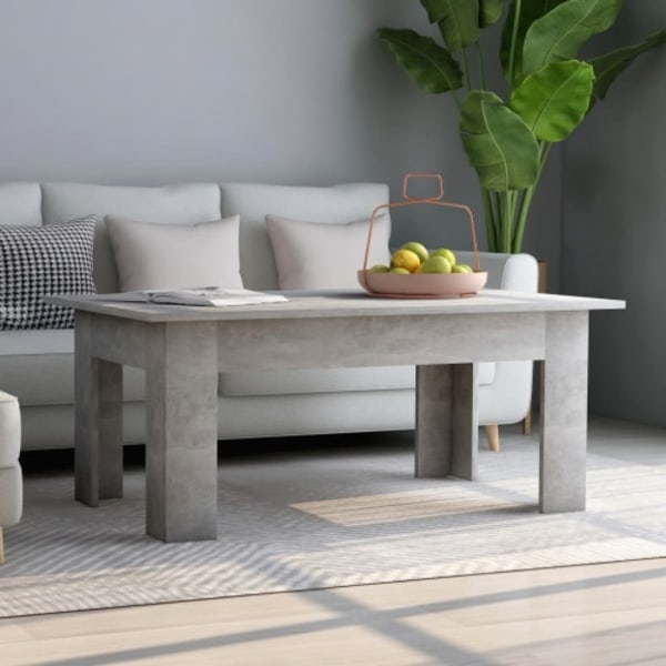 Soffbord betonggrå 100x60x42 cm konstruerat trä