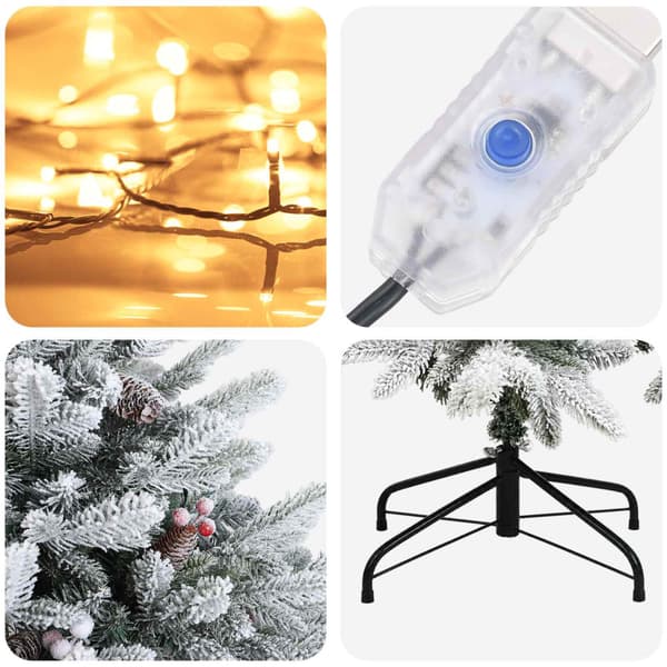Plast Hingad Julgran 240 cm 300 LED-lampor Varmvit
