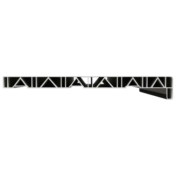 Fönsterbräda Svart med träådring 60 x 35 x 4,5 cm PVC