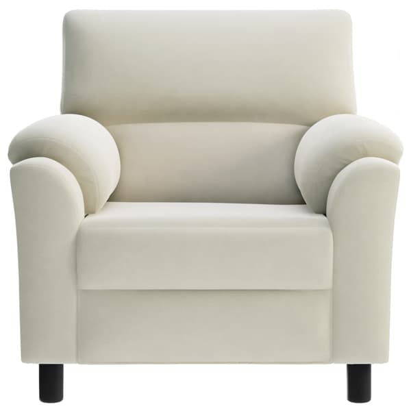 Soffa Gräddvit 94 x 85 x 93 cm Sammet