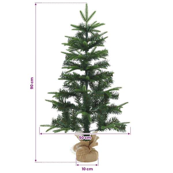 Mini julgran 90 cm PVC och PE Grön