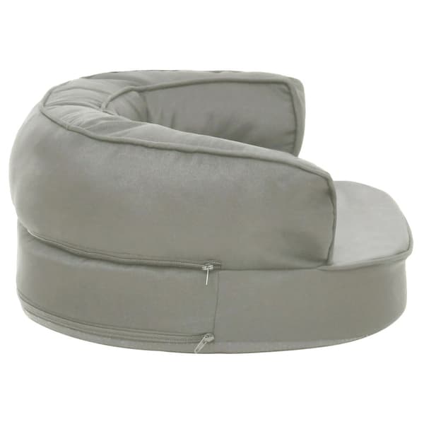 Ergonomisk hundmadrass 60x42 cm linnelook grå