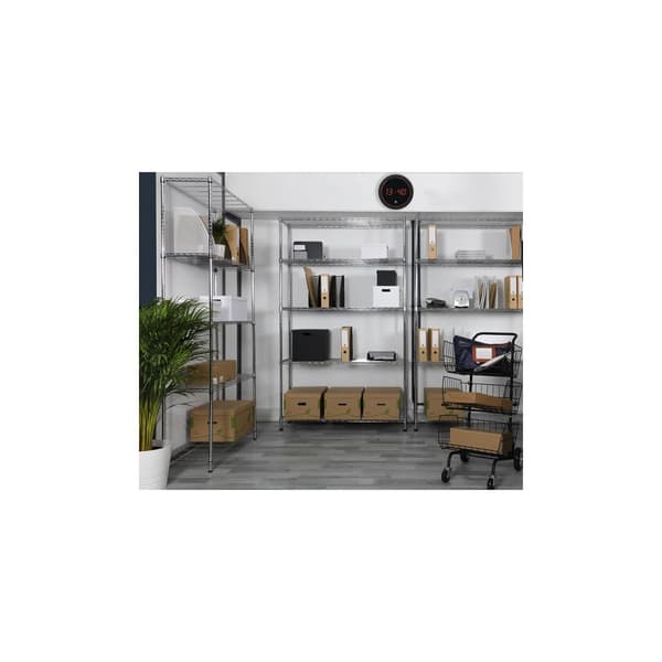 Väggur ALBA LED Ø30cm svart/röd