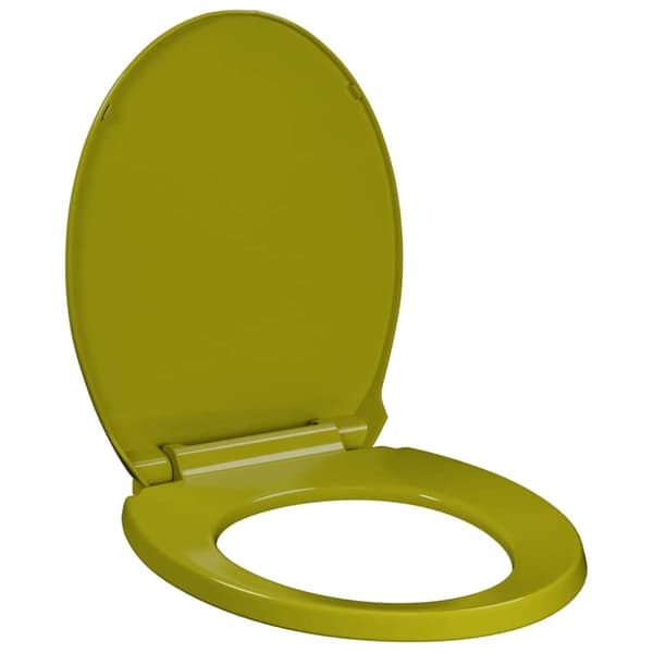 Toalettsits mjuk stängning grön oval