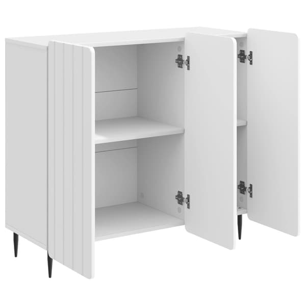 Sideboard Vit högglans 89 x 34,5 x 82 cm Konstruerat trä