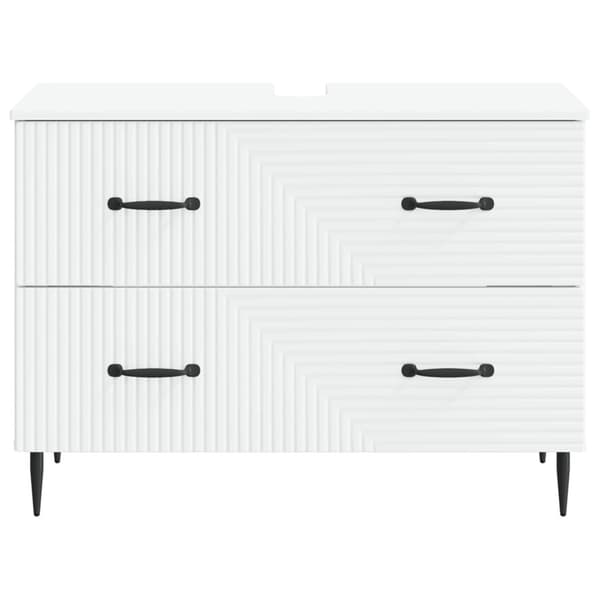 Badrumsskåp med handfat HAARLEM Vit 82 x 41 x 58,5 cm