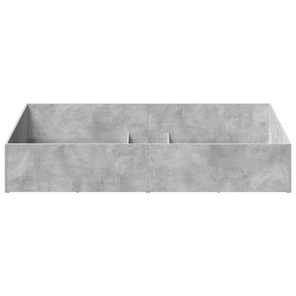 Sängomramning för ställbar sängbotten Betonggrå 90 x 190 cm