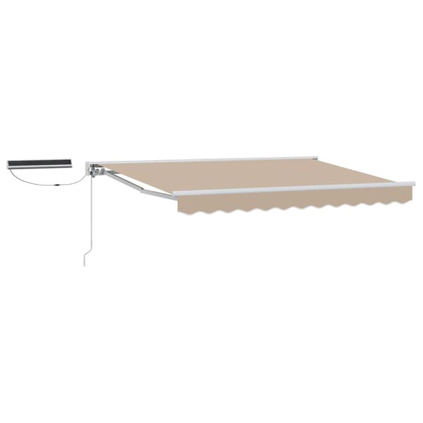 Elektrisk Retraktabel Markis Beige och vit 2,5 x 2 m