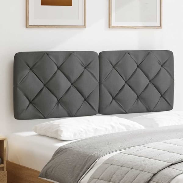 Headboard Cushion Dark Grey 120 cm Fabric