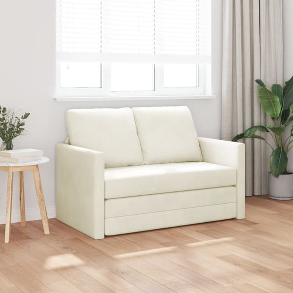 Soffsäng Kräm 204 x 122 x 60 cm Sammet