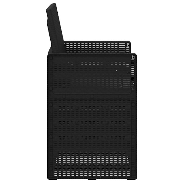 Trädgårdsmatstolar 2 pcs Antracit PP