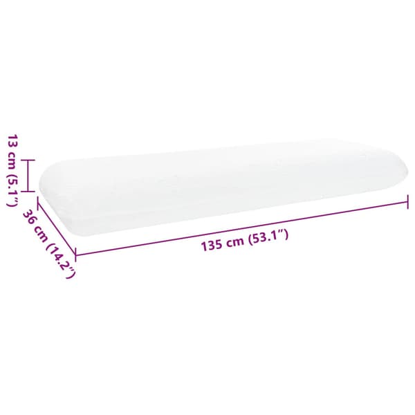Sovkudde Enfärgad Vit 135 x 36 x 13 cm Gelminneskumm