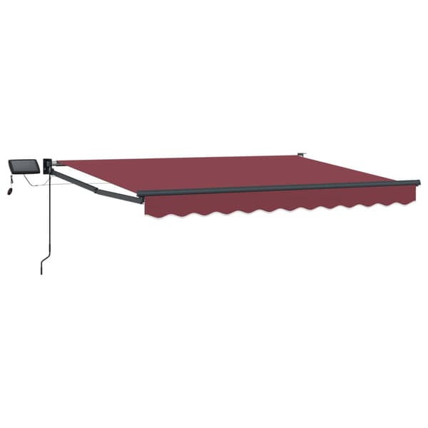 Manuell utdragbar markis med LED-lampor 3,5 x 2 m