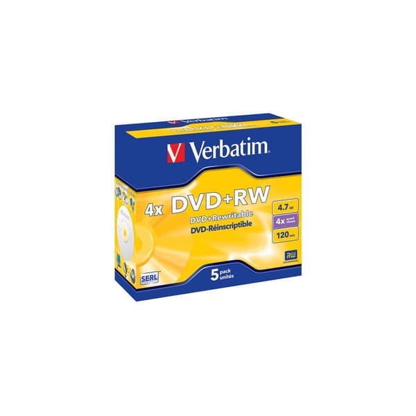 DVD+RW VERBATIM 4,7GB 5/fp