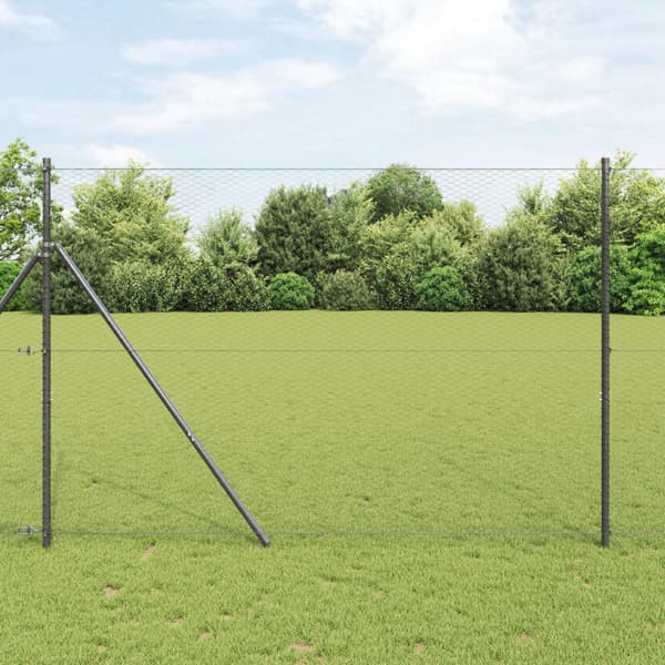Hexagonstängsel Grå 1,6 x 25 m PVC