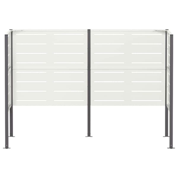 Soptunneskärm 167 x 85 x 113 cm Stål Vit