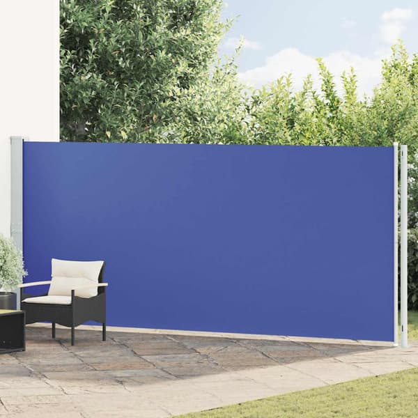 Infällbar sidomarkis 180x600 cm blå