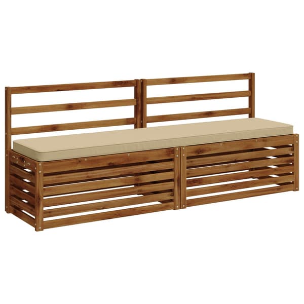 2-delade Bänk Kuddar VUGHT 2 st 100% Polyester Beige