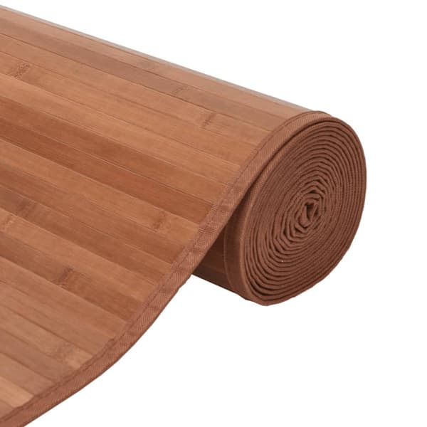 Matta rektangulär brun 60x100 cm bambu
