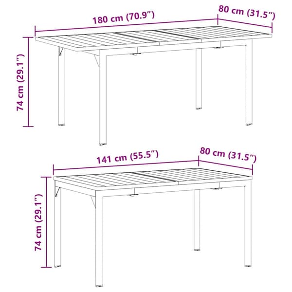 Trädgårdsmöbelset 7 pcs Antracit konstrotting