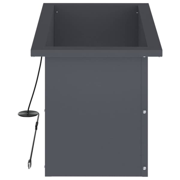 Odlingslåda med LED Antracit 30 x 60 x 30 cm Stål