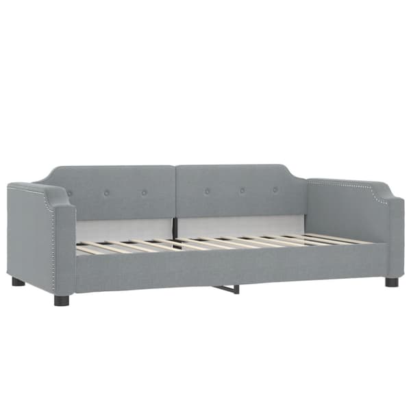 Dagbädd utdragbar ljusgrå 80x200 cm tyg