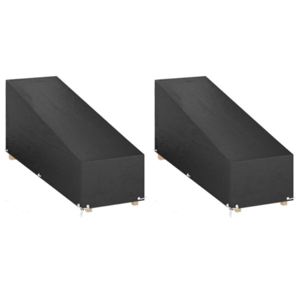 Överdrag för solsäng 2st 12 öljetter 205x75x40/70 cm polyeten