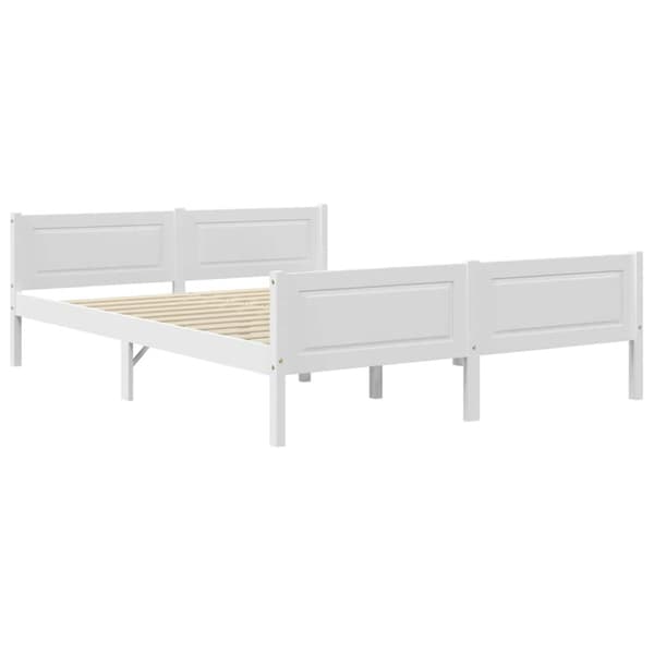 Sängram massiv furu vit 120x200 cm