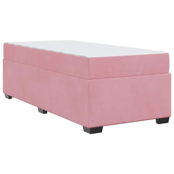 Sängram med madrass Rosa 100 x 200 cm tyg