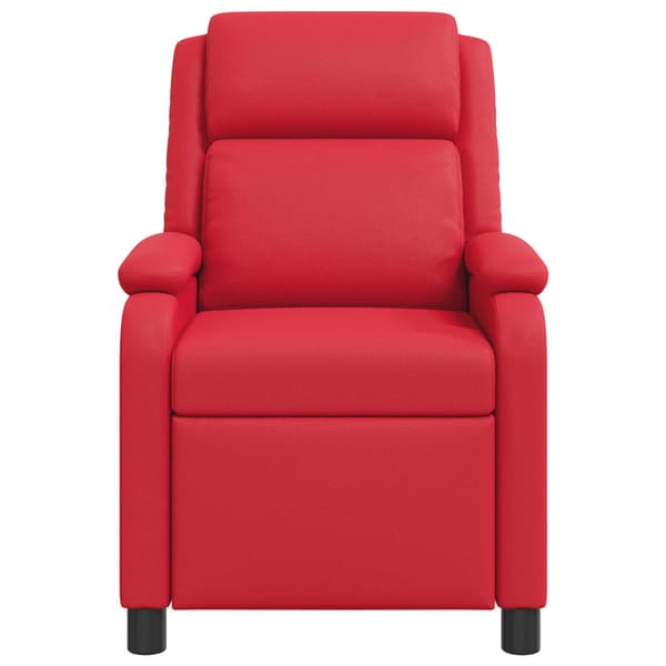 Massagefåtölj Röd Konstläder