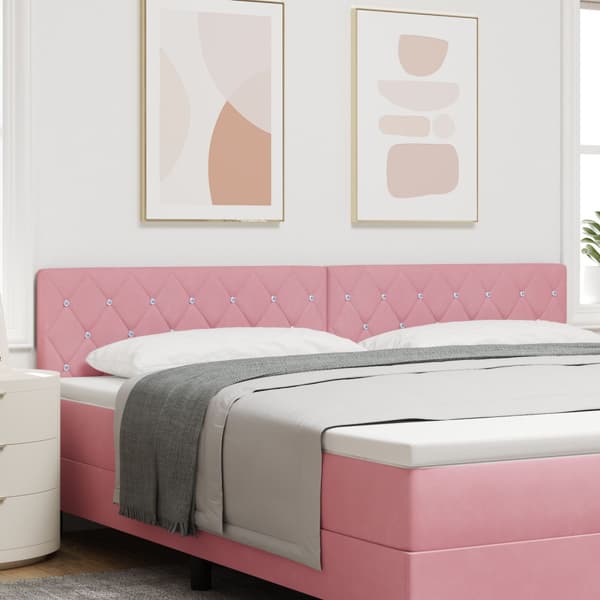 Huvudgavel Rosa 200 cm Sammet