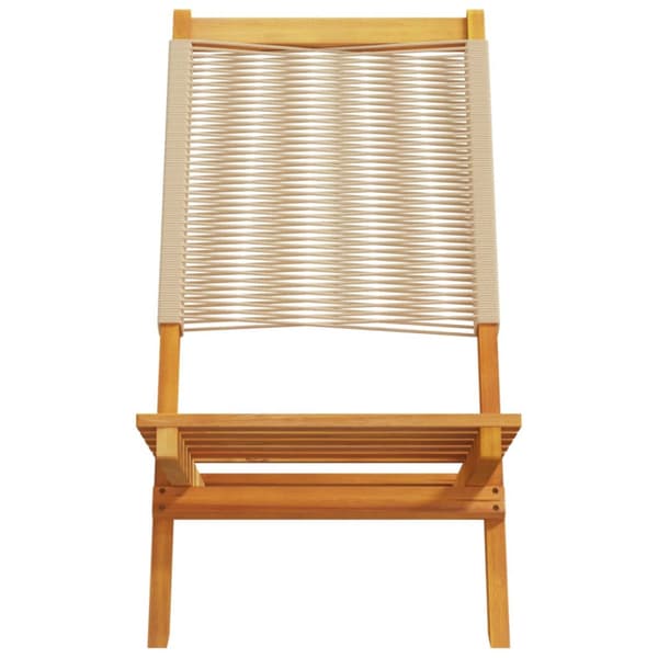 Trädgårdsstolar 2 st beige massivt akaciaträ och polypropen