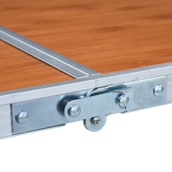 Hopfällbart campingbord aluminium 120x60 cm
