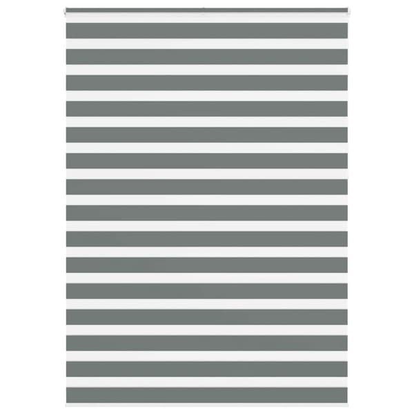Rullgardin zebra mörkgrå 165x230 cm tyg bredd 160,9cm polyester