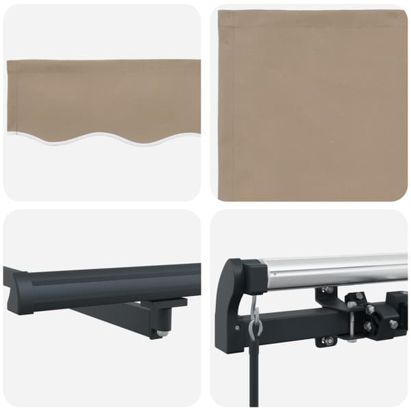 Utdragbar markis Beige 300 x 250 cm Polyester och aluminium