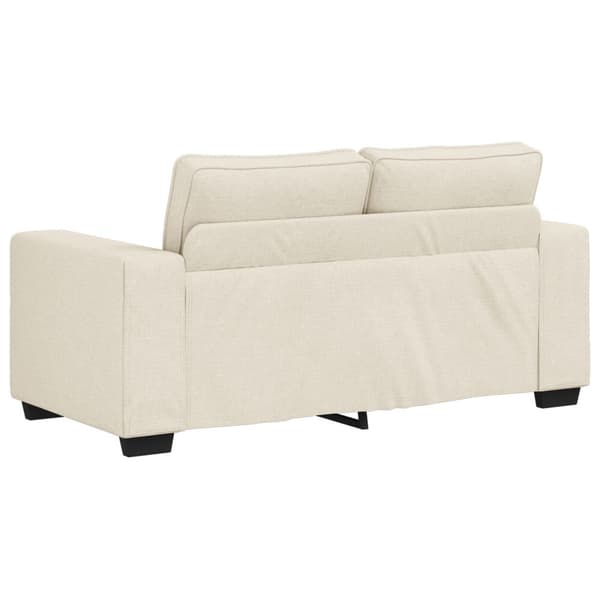Soffa 3 st Beige Linnenblandad tyg