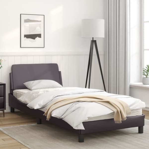 Bed Frame "Dover" Grey 90x200 cm Faux Leather