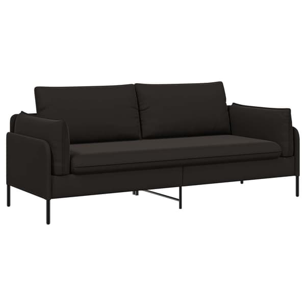 3-Sits soffa Svart 222 x 81 x 89 cm Sammet