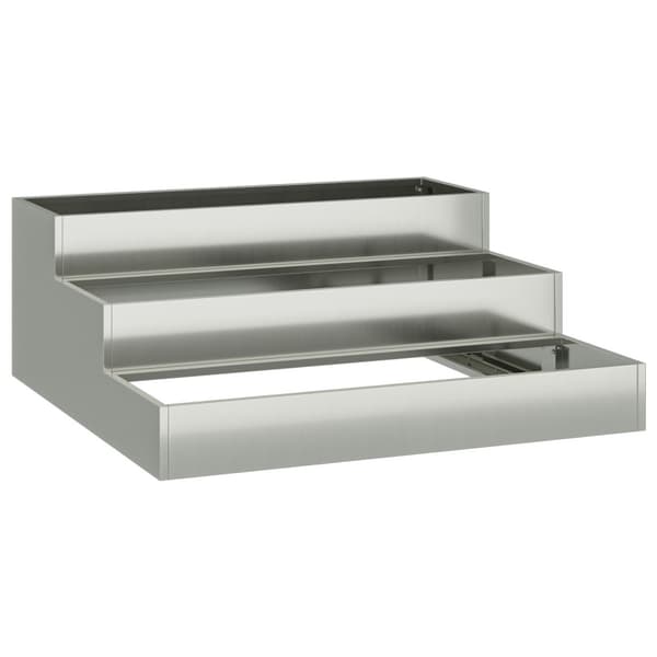 Trädgårdsplanterare Silver 90 x 90 x 35 cm Galvaniserat Stål