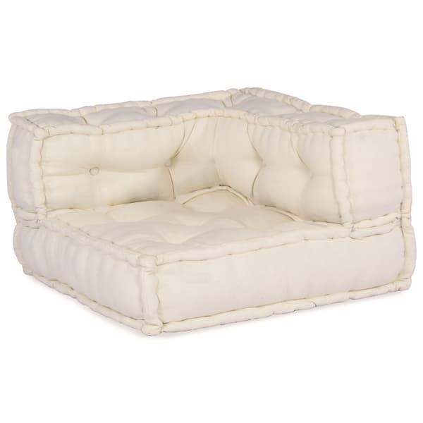 Modulsofa enhet 2 pcs Gräddvit 140 x 70 x 56 cm Tyg