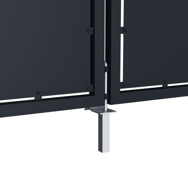 Trädgårdsgrind stål 300x150 cm antracit