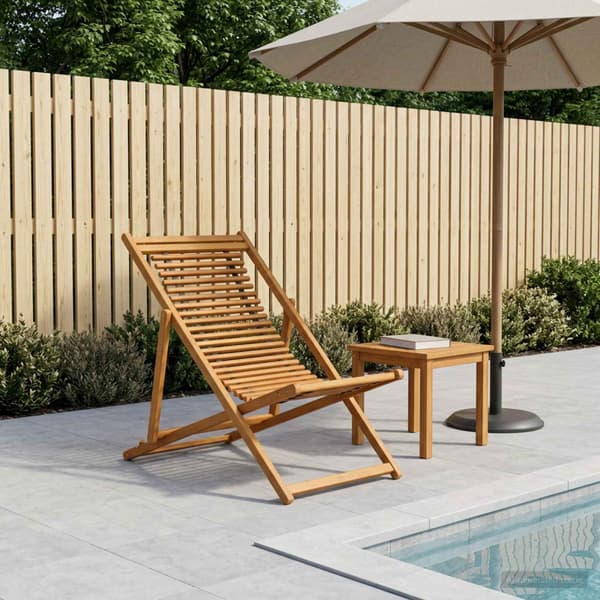 Deck Chair 3 Position Massiv Eukalyptus Trä Naturlig