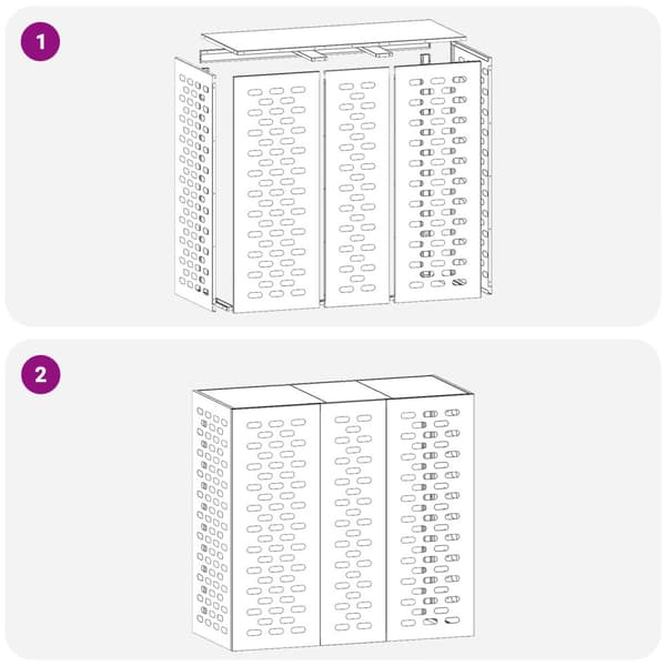 Täckning för Luftkonditionering Olivgrön 110 x 50 x 105 cm Stål