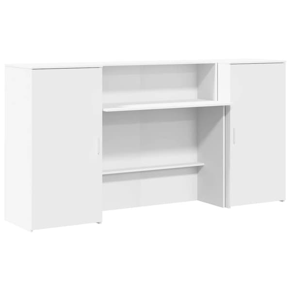 Receptionsdisk vit 200x50x103,5 cm konstruerat trä