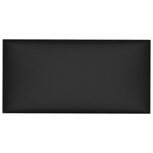 Väggsänggavel 12 pcs Svart 60 x 30 cm tyg