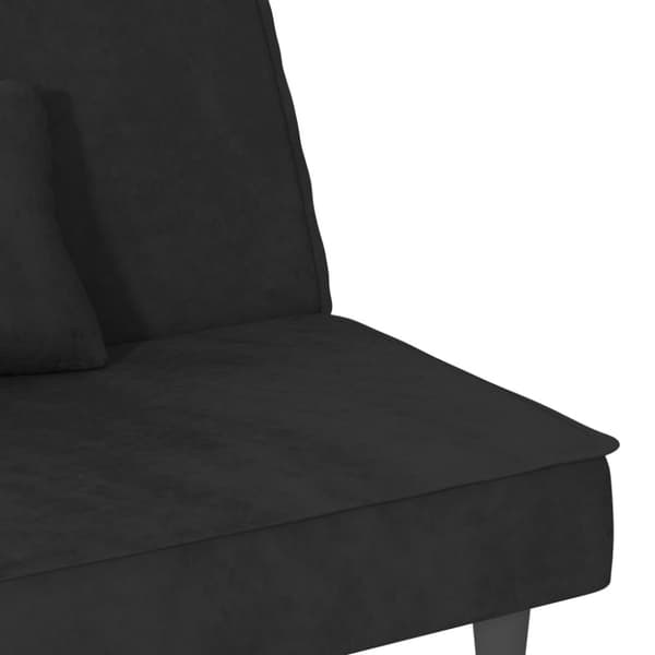 Bäddsoffa svart sammet