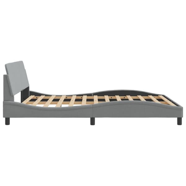 Bed Frame "Dover" Light Grey 160x200 cm Fabric