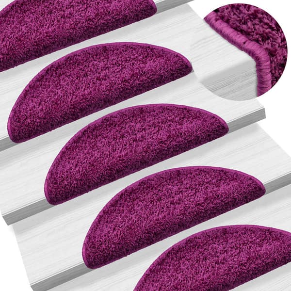 Trappmattor 30 st 56x17x3 cm violett halvrunda