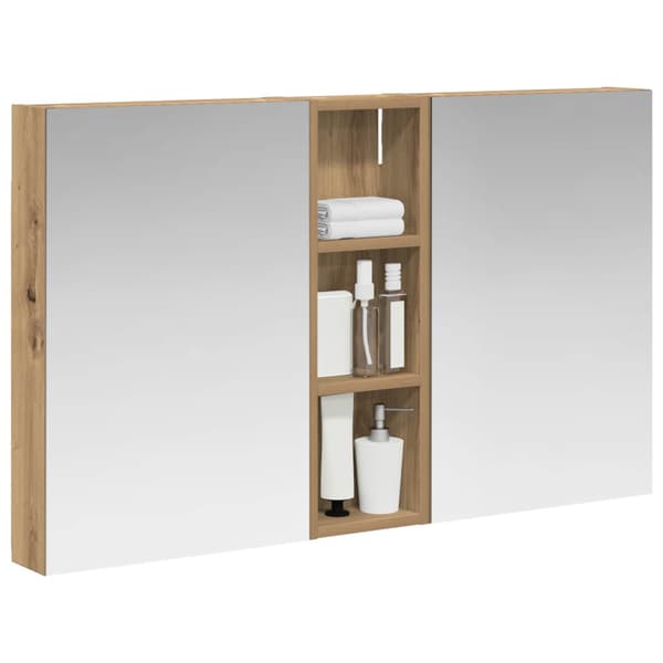 Badrumsskåpsset 3 st 100 x 10,5 x 60,5 cm Konstruerat trä